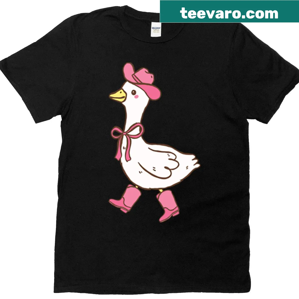 Funny duck illustration as a wizard in a playful t-shirt design — on a men's t-shirt