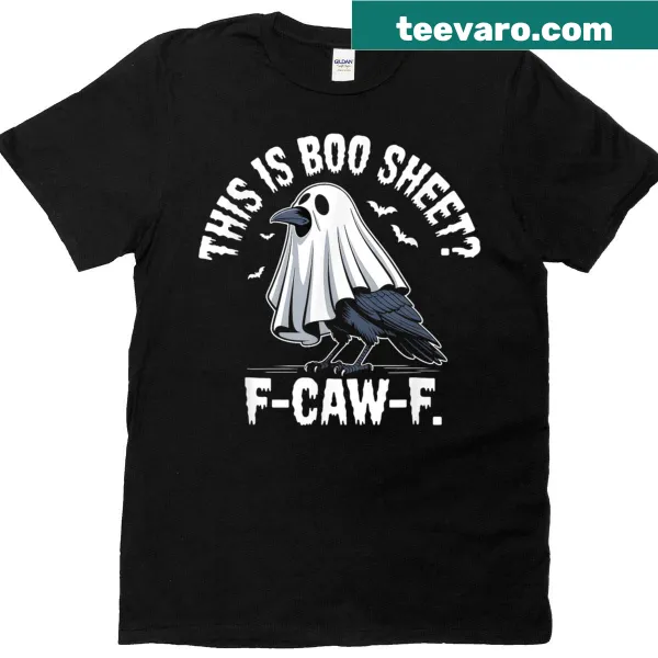 Sarcastic Halloween t-shirt with 'This Is Boo Sheet' text and ghost graphic