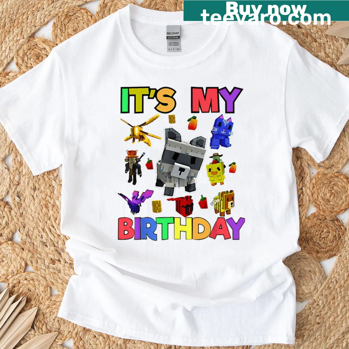 Vintage gardening T-shirt with playful 'Thumb A Garden Grow' design — on a men's t-shirt