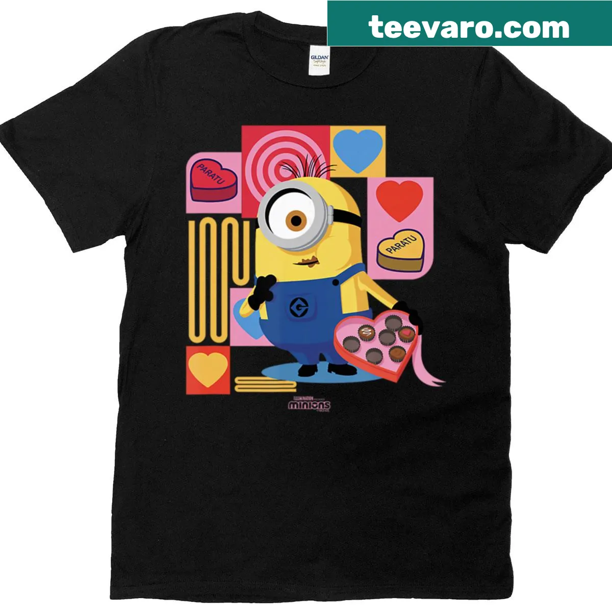 Vintage cartoon character graphic for a 2025 movie on T-shirt — on a men's t-shirt