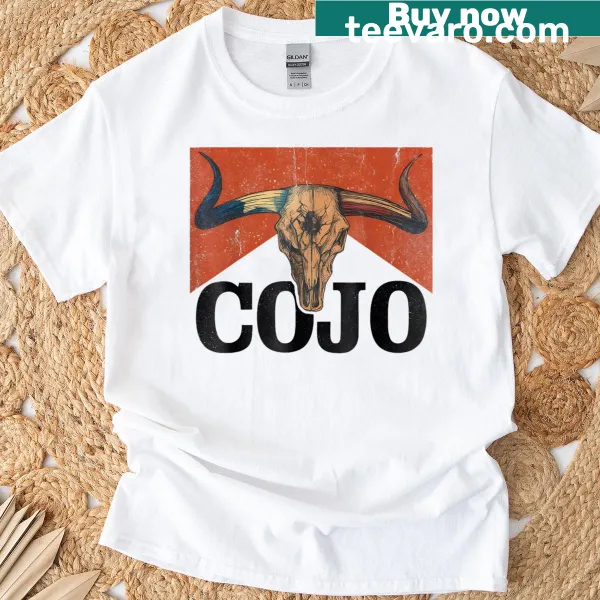 Vintage-style skull graphic t-shirt with western theme