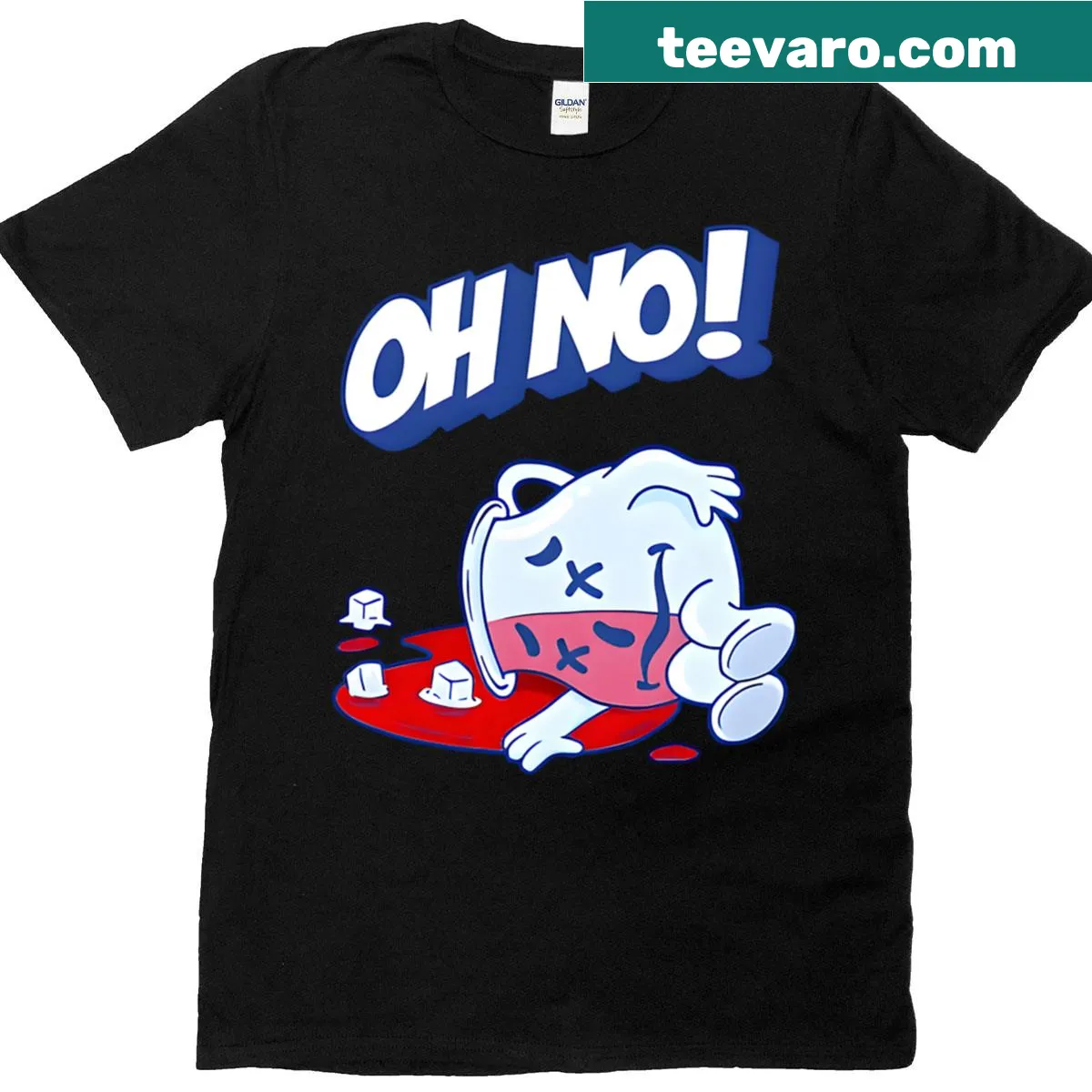 Retro T-shirt celebrating fruit punch with playful text — on a men's t-shirt