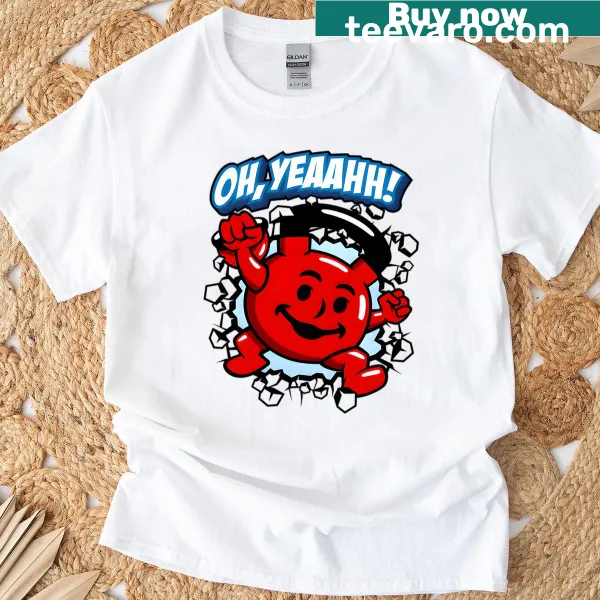 Vintage-style t-shirt with a retro punch and fruit vibes graphic