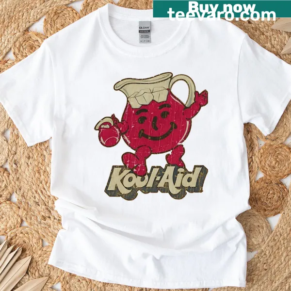Vintage-style T-shirt with a fruit punch splash graphic and retro vibes