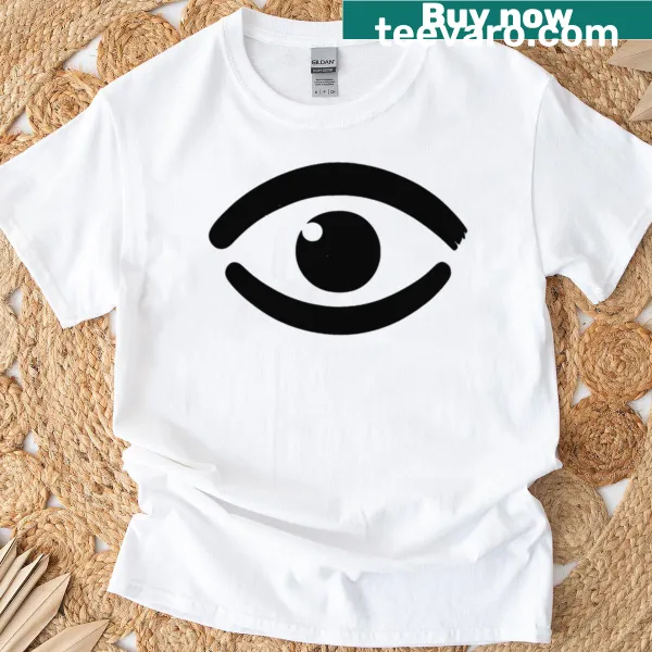 Minimalist t-shirt featuring abstract typography design saying 'Your Eyes'.