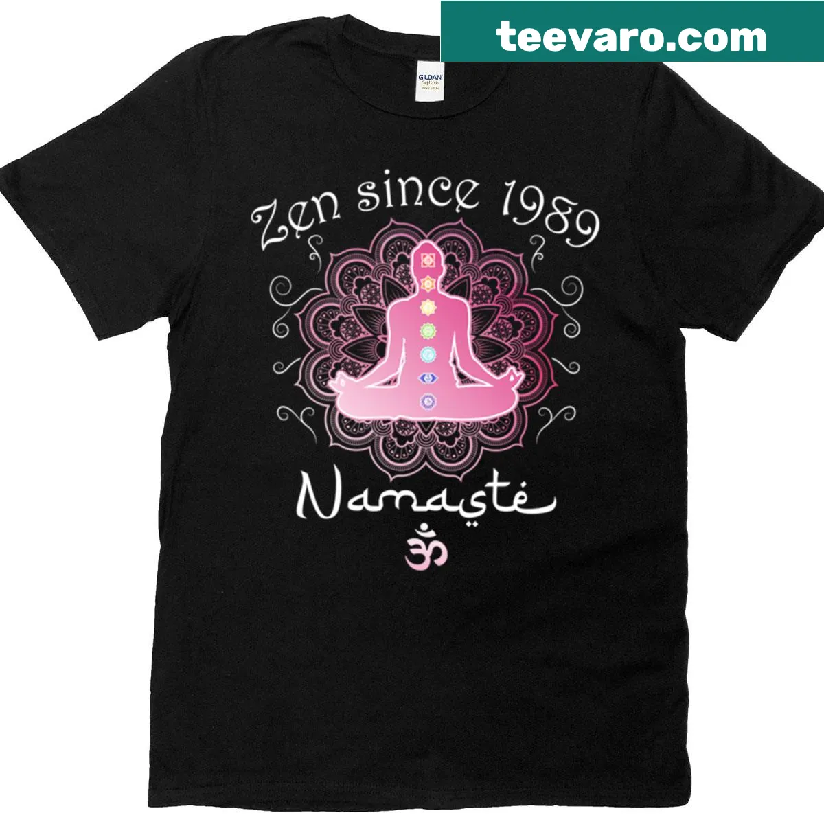Graphic tee celebrating 'Zen Since 1989' with peaceful typography — on a men's t-shirt