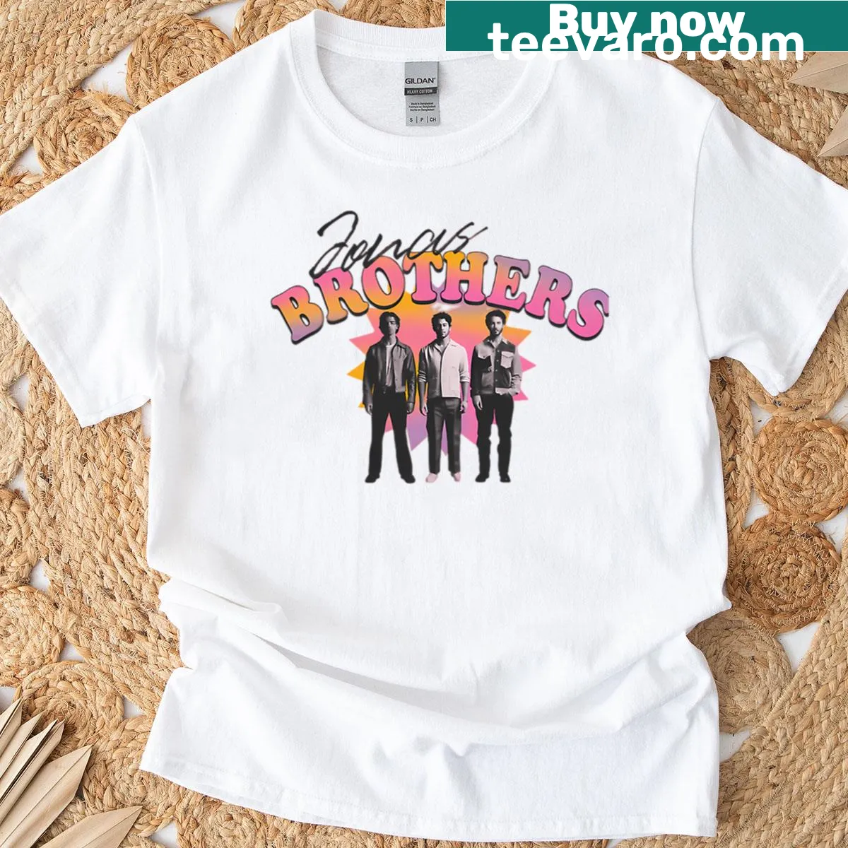 Vintage concert T-shirt with band logo for 2025 tour — on a men's t-shirt