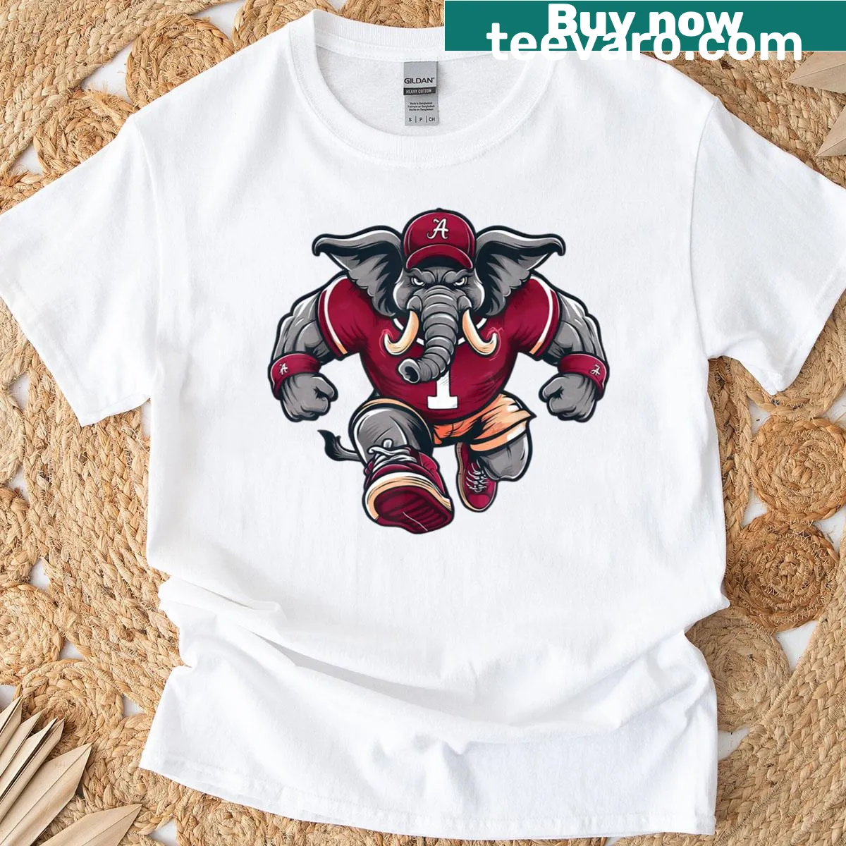 Vintage Alabama state T-shirt featuring retro typography — on a men's t-shirt