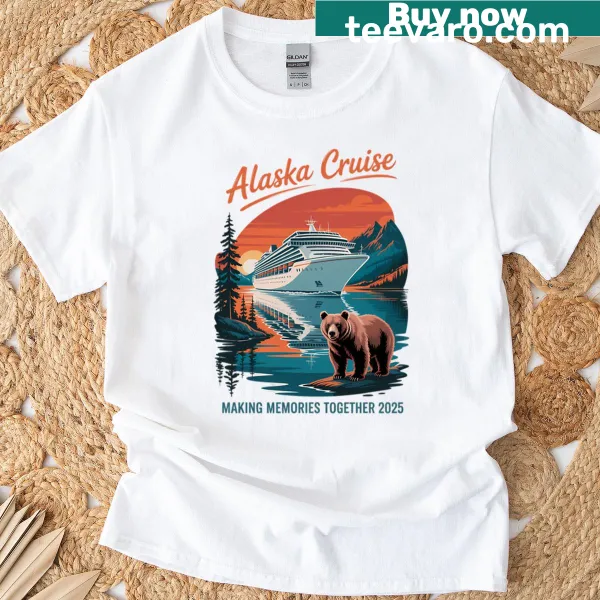 Alaska Cruise 2025 shirt featuring Alaskan wilderness illustration