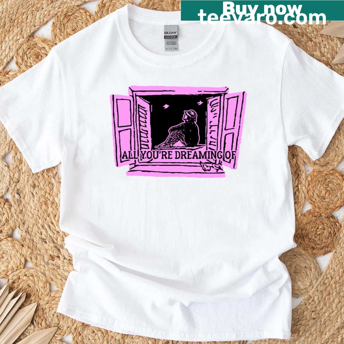 Funny typography T-shirt for kids with dream phrase — on a men's t-shirt
