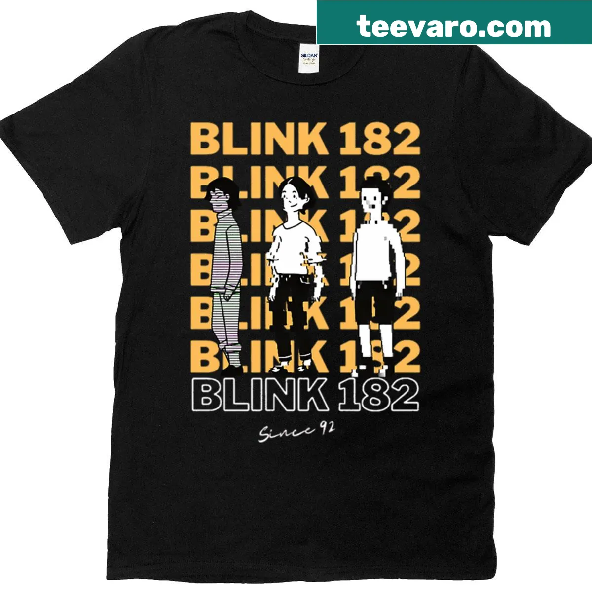 American Pop Punk Band T-shirt with nostalgic graphic — on a men's t-shirt