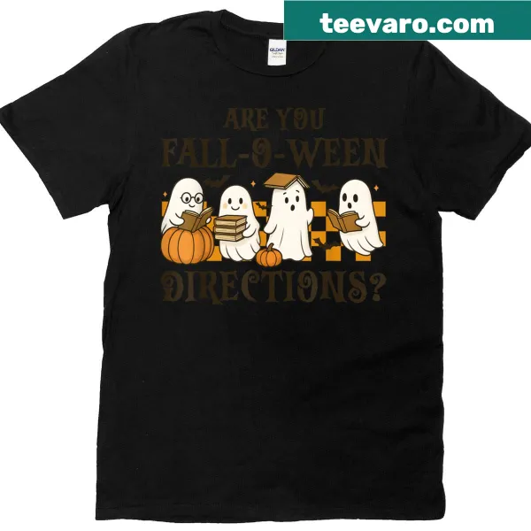 Humorous teacher Halloween shirt with fall and Halloween graphics.
