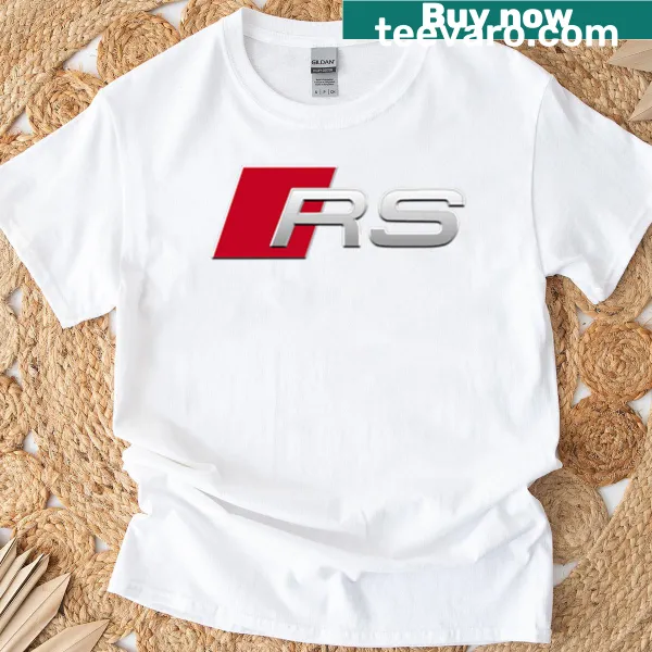 Minimalist t-shirt featuring the Audi RS emblem in a sleek design.