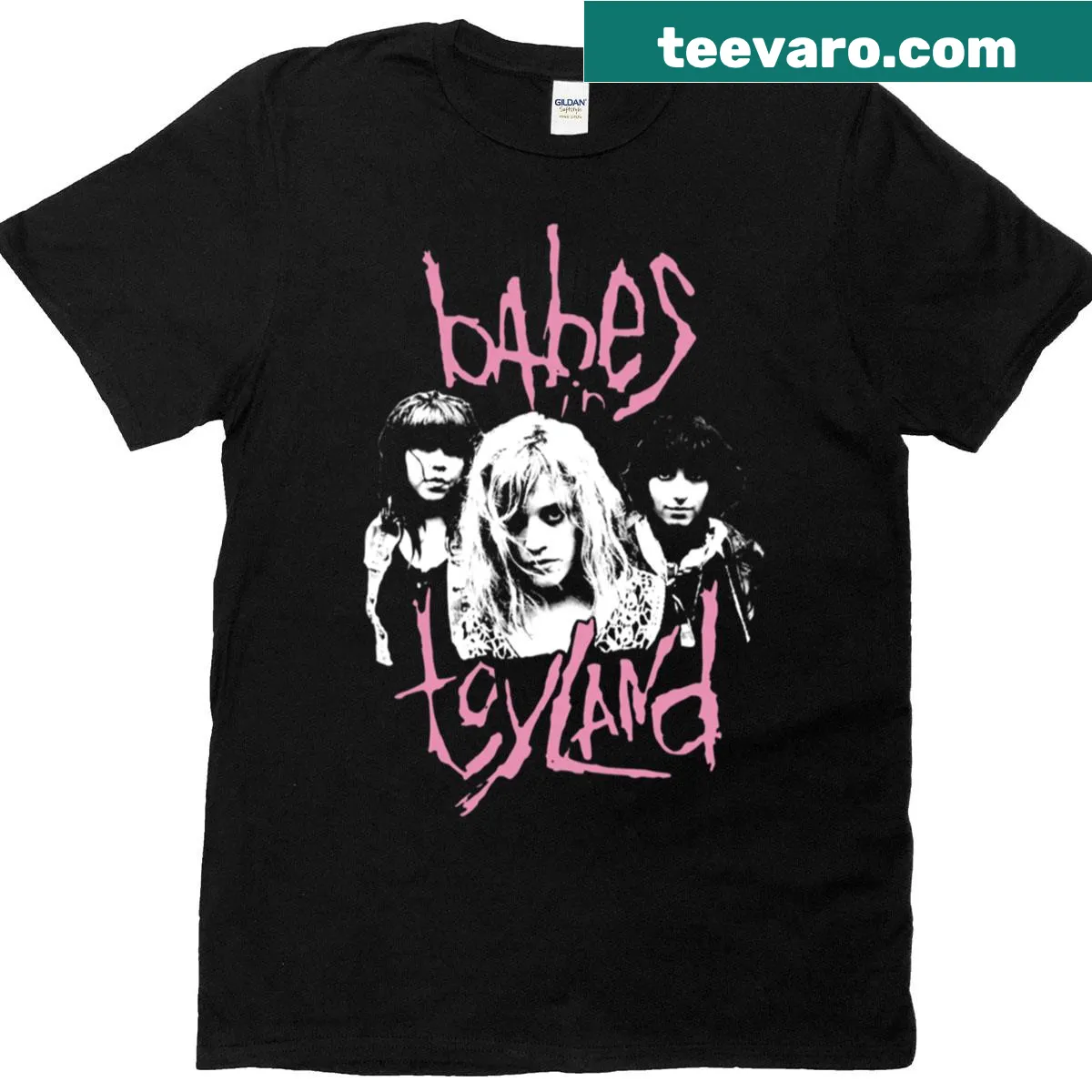 Grunge band t-shirt featuring Babes In Toyland design — on a men's t-shirt