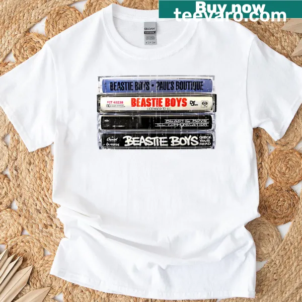 Vintage cassette graphic T-shirt paying homage to the Beastie Boys