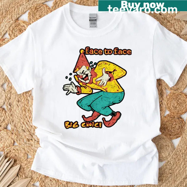Vintage-style T-shirt celebrating Face to Face band with retro graphics