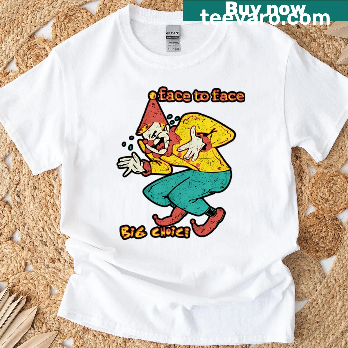 Vintage-style T-shirt celebrating Face to Face band with retro graphics — on a men's t-shirt