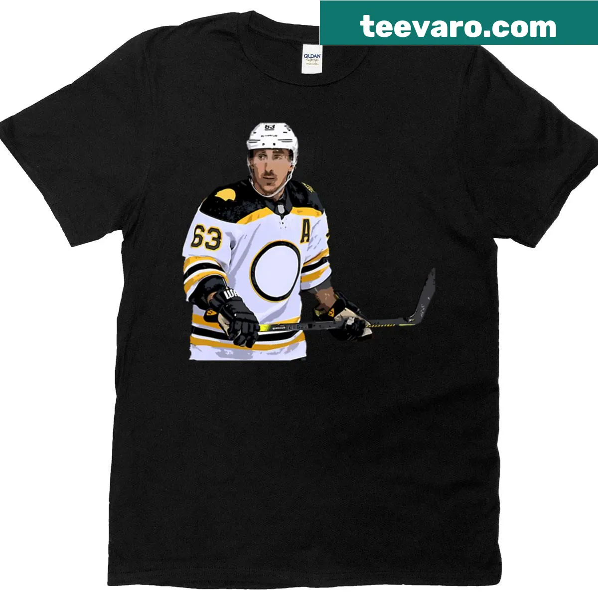 Emblematic graphic T-shirt celebrating Brad Marchand — on a men's t-shirt