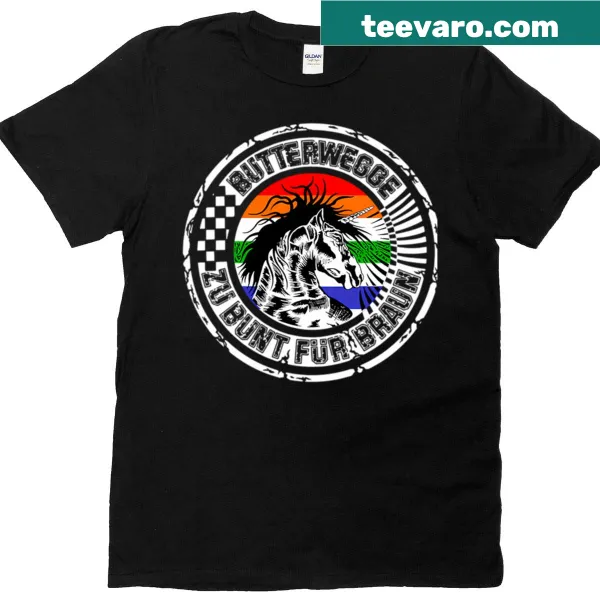 Retro Butterwegge logo T-shirt in a playful design