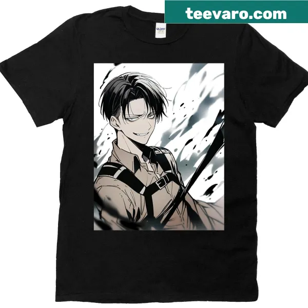 Illustrated T-shirt featuring Captain Levi character design.