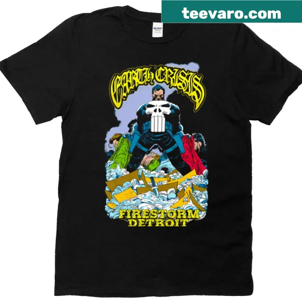 Bold T-shirt featuring the phrase Crisis Firestorm
