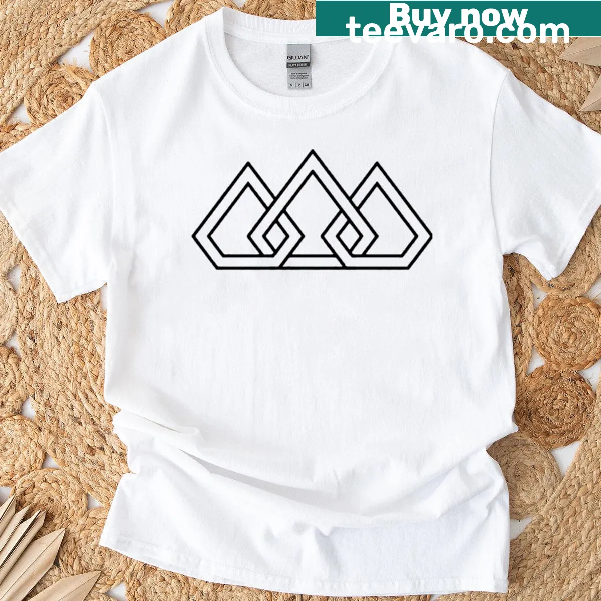 T-shirt featuring a badge emblem of a crown symbolizing legend — on a men's t-shirt