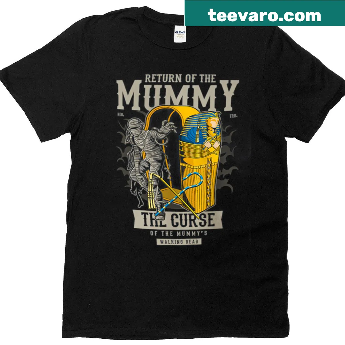 Humorous cult movie-themed typography T-shirt — on a men's t-shirt