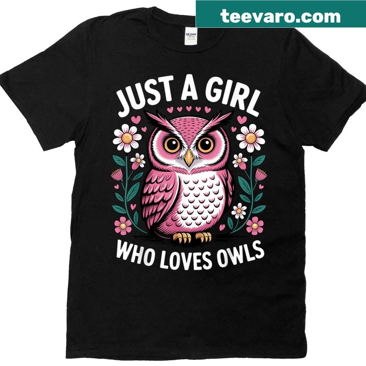Illustration of a cute owl on a T-shirt for owl lovers. — on a men's t-shirt