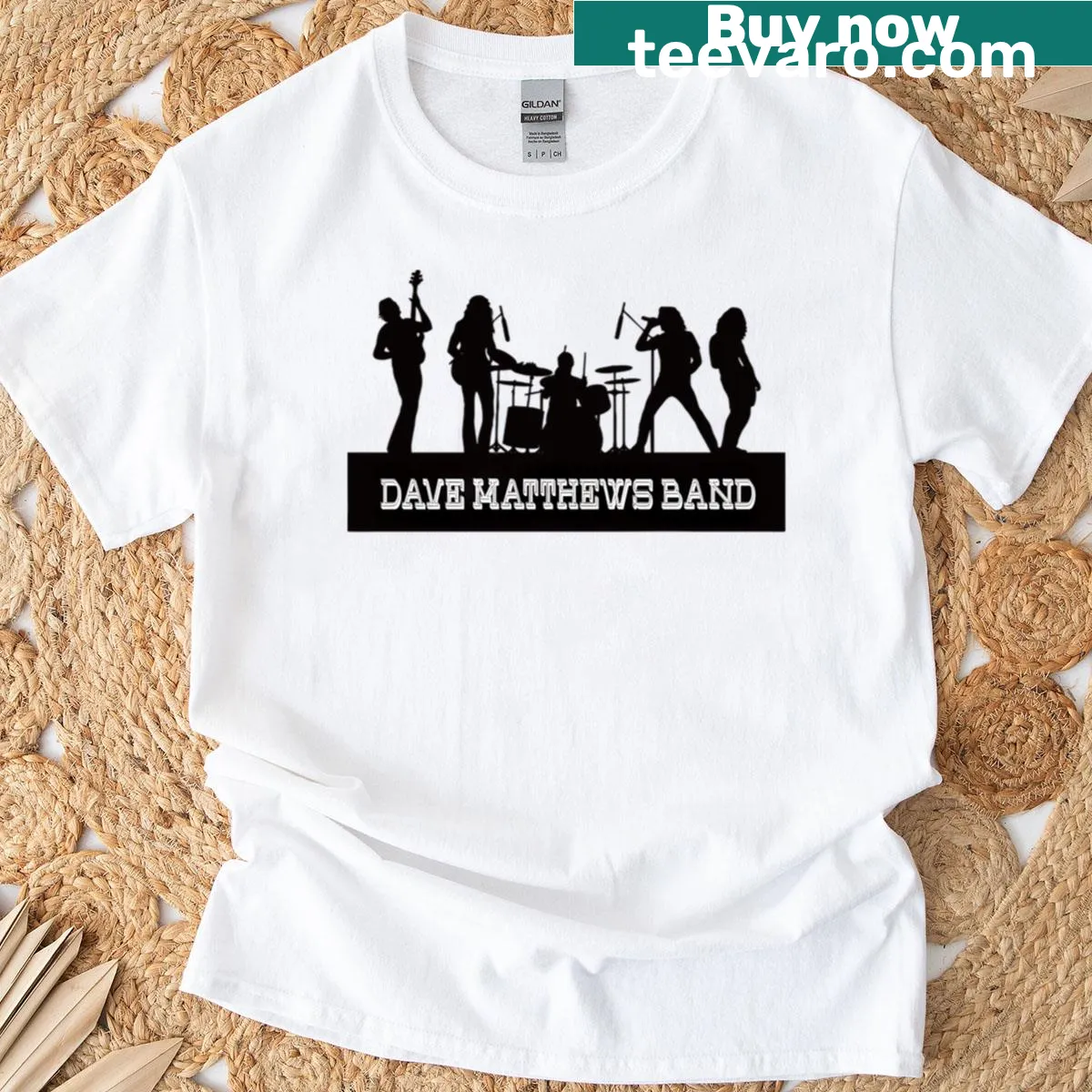 Dave Matthews Band Musici T-shirt with a unique artistic design — on a men's t-shirt