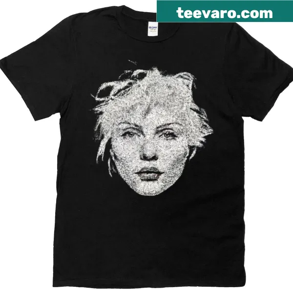Artistic Debbie Harry graphic t-shirt for music fans.