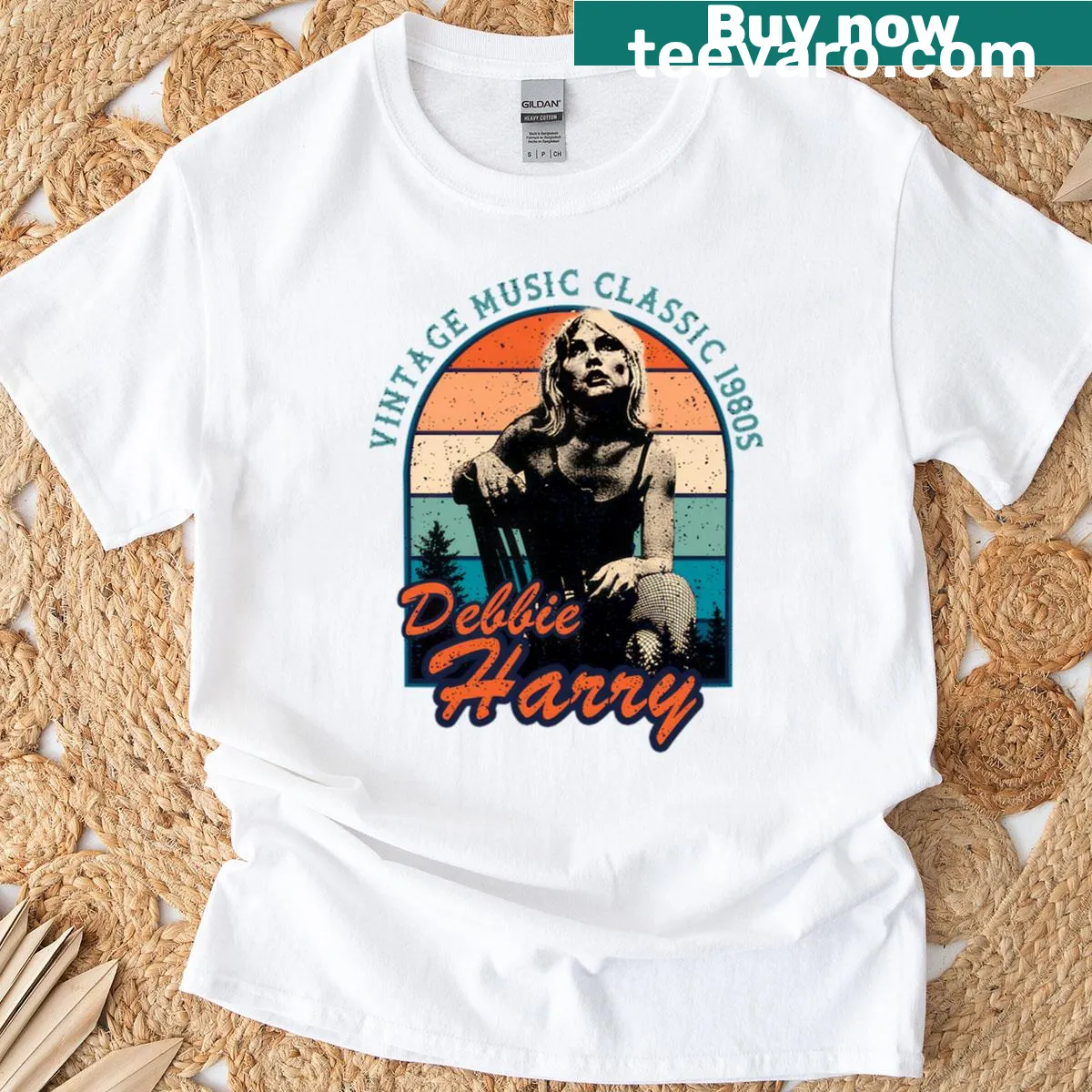 Debbie Harry t-shirt featuring tribute design for punk rock fans — on a men's t-shirt