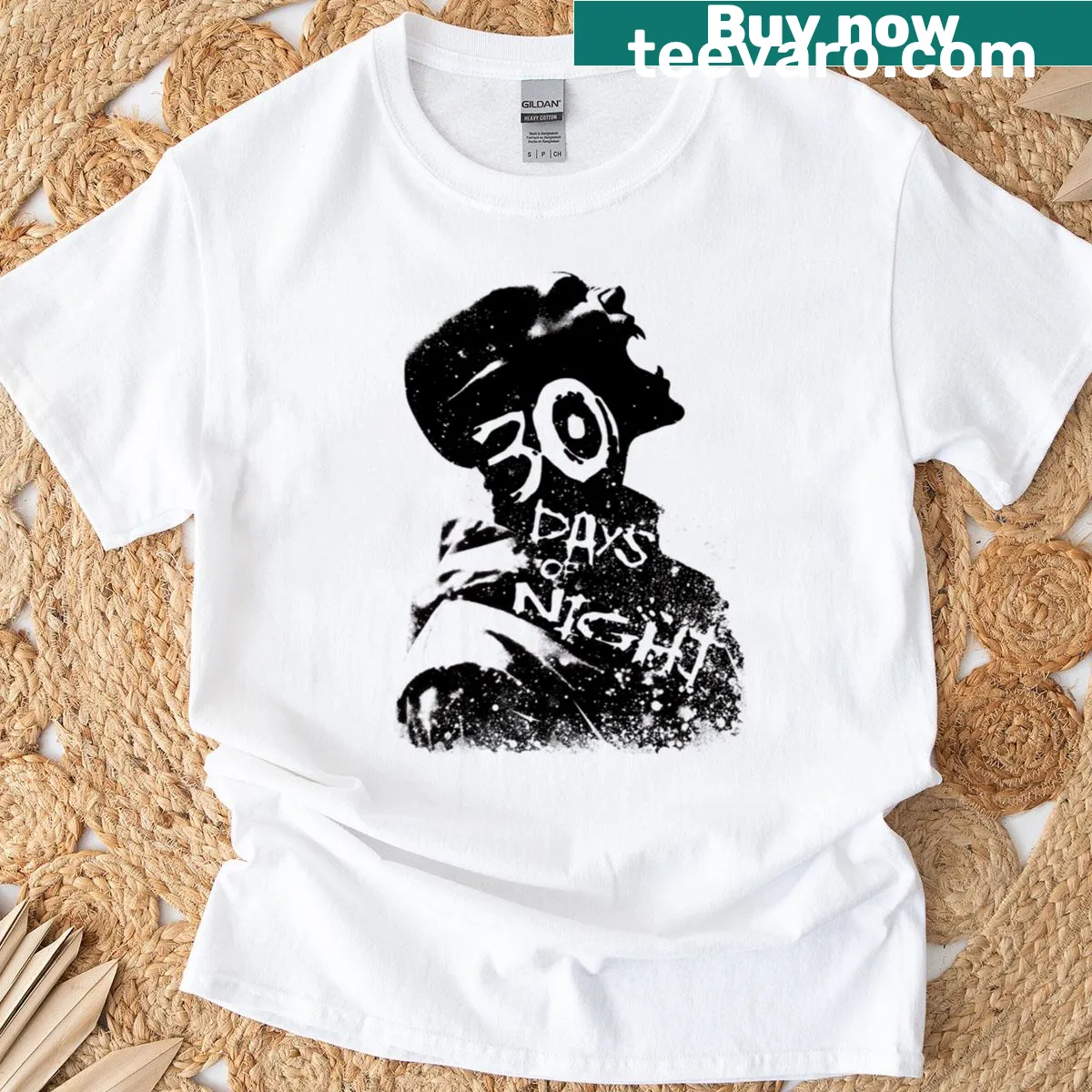 Edgy graphic T-shirt inspired by 30 Days Of Night — on a men's t-shirt