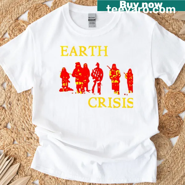 Vintage distressed Earth Crisis band T-shirt design