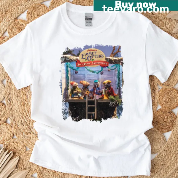 Illustrated Emmet Otter Jug Band Christmas T-shirt design