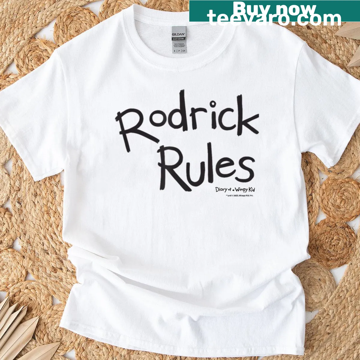 Cartoon-style T-shirt featuring humorous kid-friendly meme graphics. — on a men's t-shirt