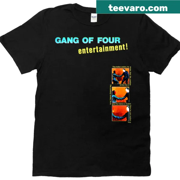 Bold typography graphic T-shirt for Gang Of Four fans
