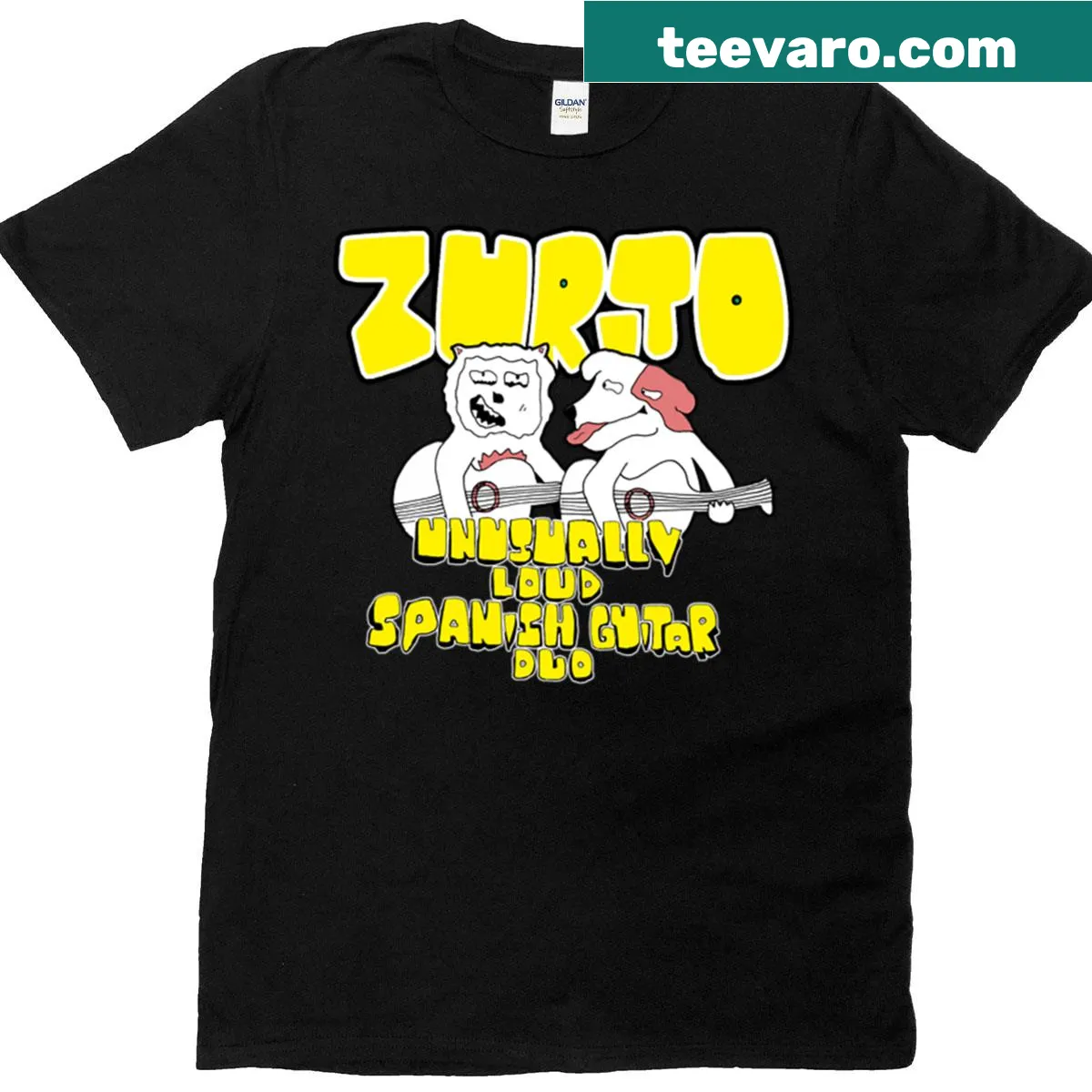Minimalist Green Zurito t-shirt with nature-inspired typography — on a men's t-shirt