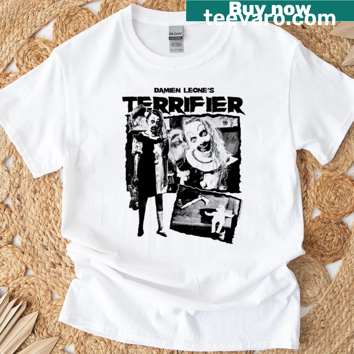 Vintage Halloween horror movie t-shirt featuring classic 90s imagery — on a men's t-shirt