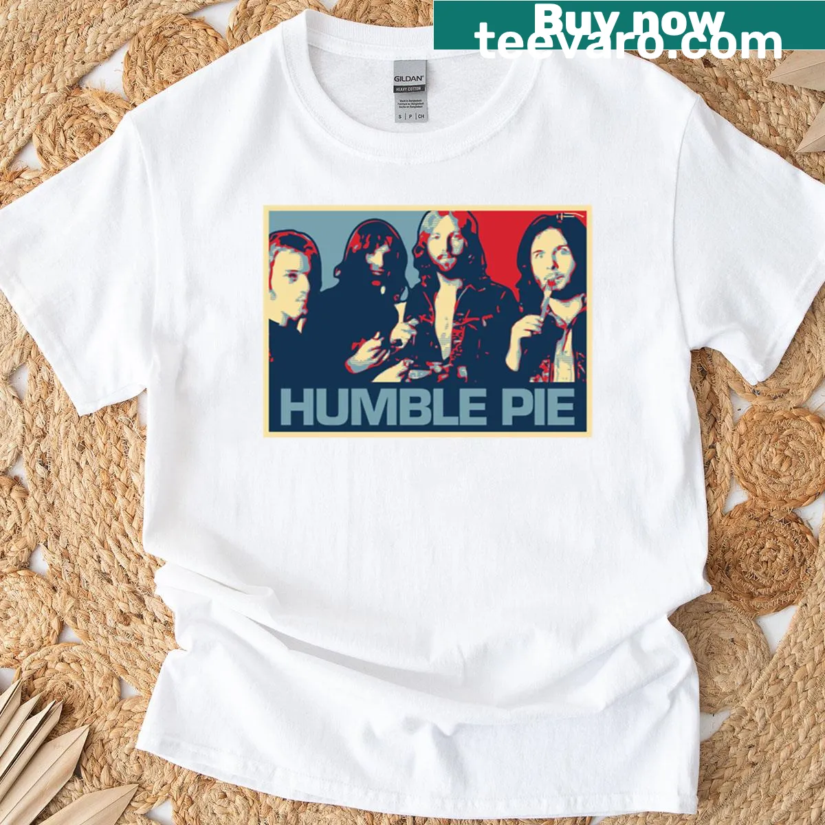 Whimsical t-shirt featuring a graphic of 'Humble Pie' — on a men's t-shirt