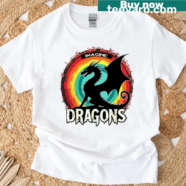 Playful concert-themed t-shirt for Imagine Dragons fans