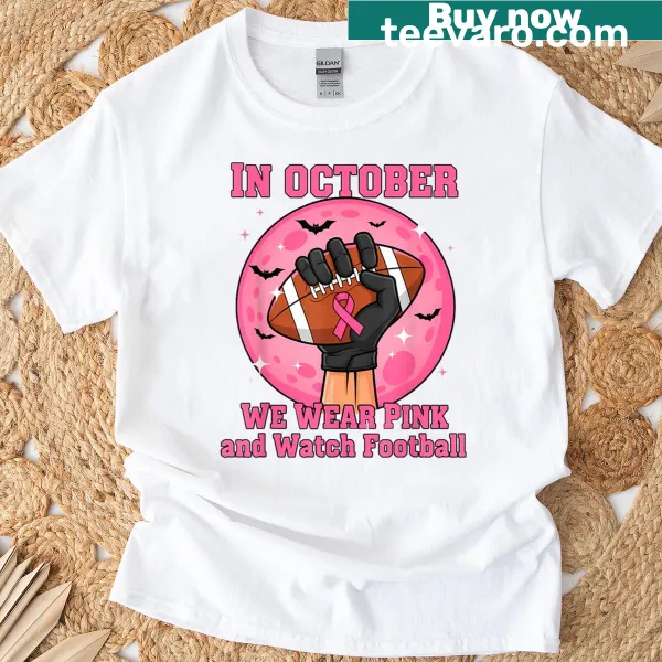 Breast Cancer Awareness teacher t-shirt with pink design