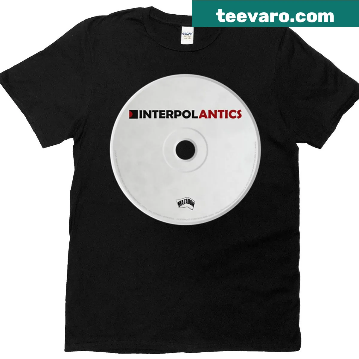 T-shirt featuring an illustration inspired by Interpol music — on a men's t-shirt