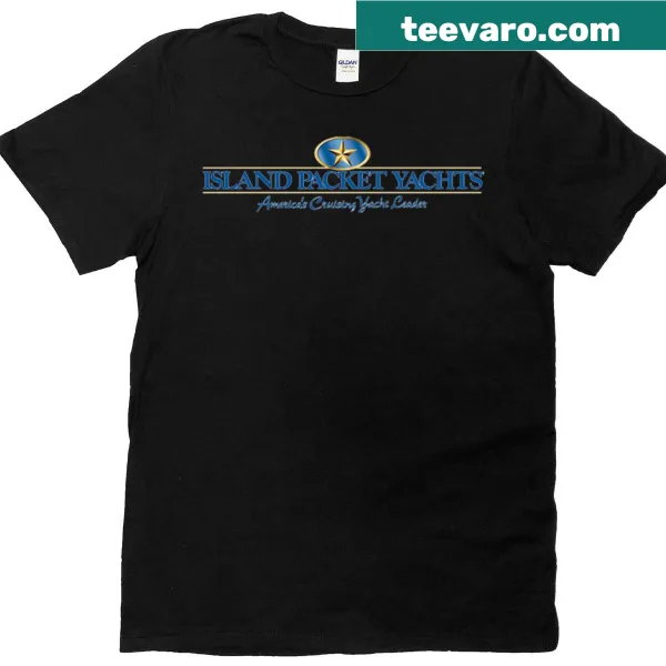 Illustration of a sailboat on water for an Island Packet t-shirt