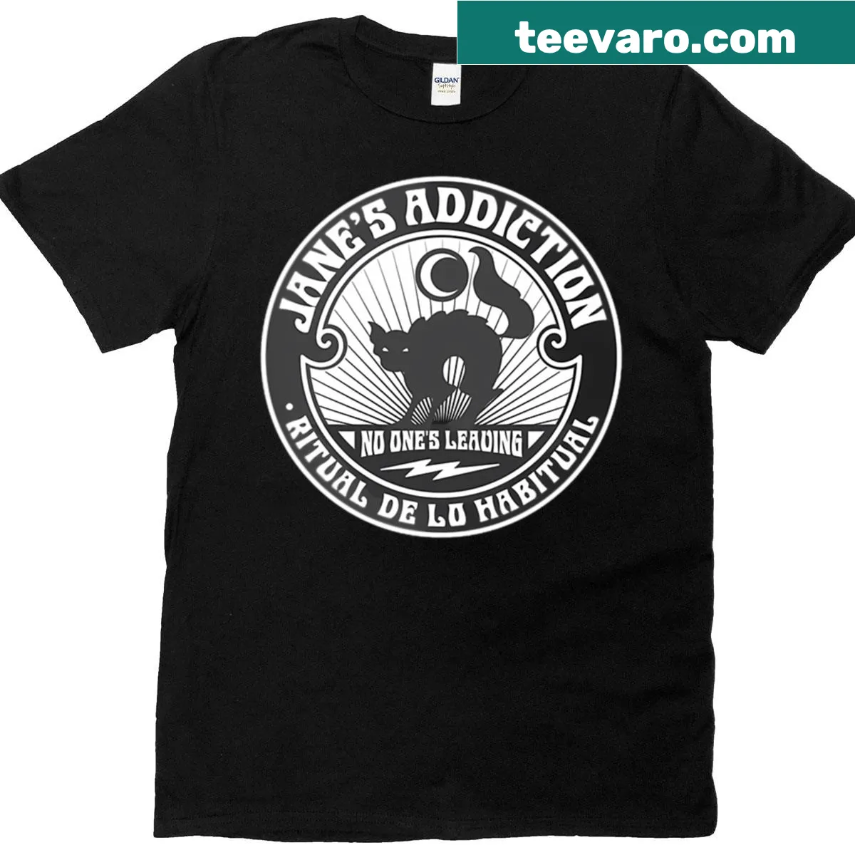 Vintage-style t-shirt showcasing Jane's Addiction — on a men's t-shirt