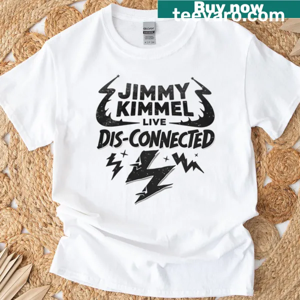 T-shirt featuring Jimmy Kimmel Live Dis-connected design.