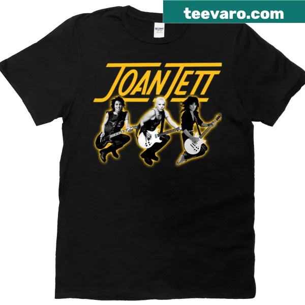 T-shirt with a graphic honoring Joan Jett and The Blackhearts band.