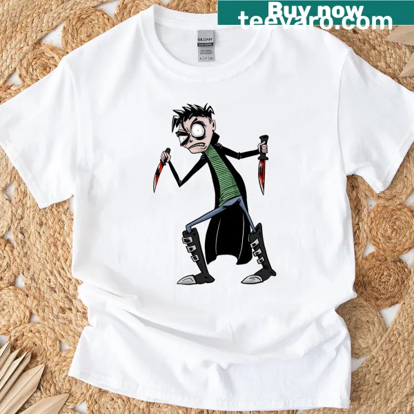 Johnny The Homicidal Maniac T-shirt featuring edgy illustration of the character