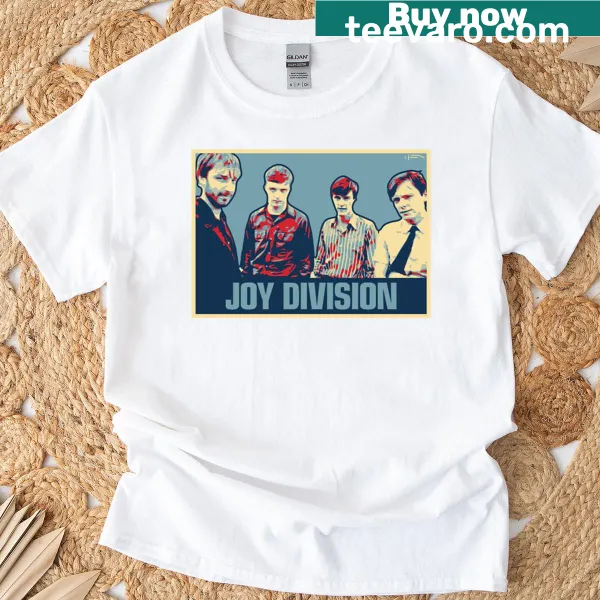 Minimalist typography shirt with 'Unknown Pleasures Division' text