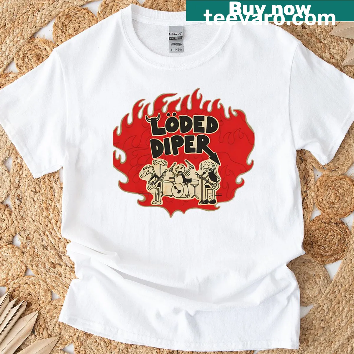 Vintage t-shirt for kids featuring music and book themes — on a men's t-shirt