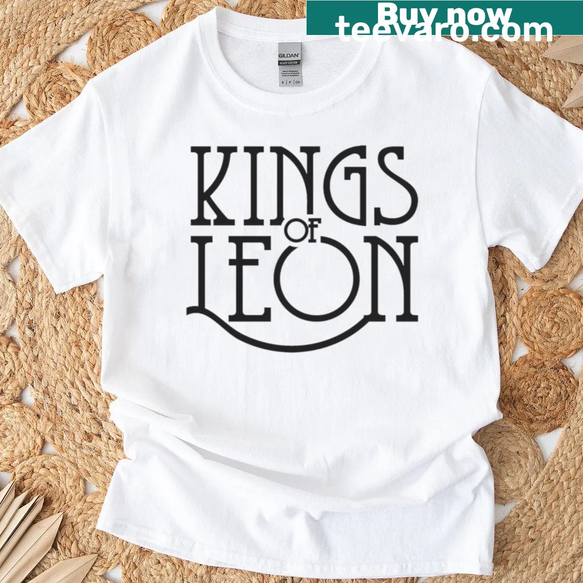 Kings Of Leon T-shirt featuring band-related imagery — on a men's t-shirt